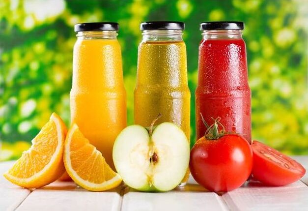фруктові та овочеві соки при простатиті